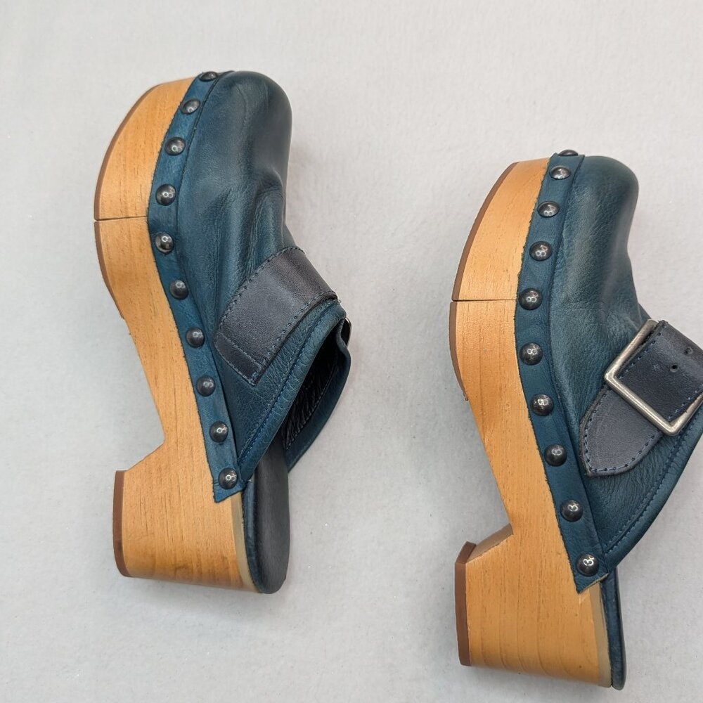 RARE Free People Culver City Clog  Women's Sandal size 37 Color Blue Color - Picture 9 of 16